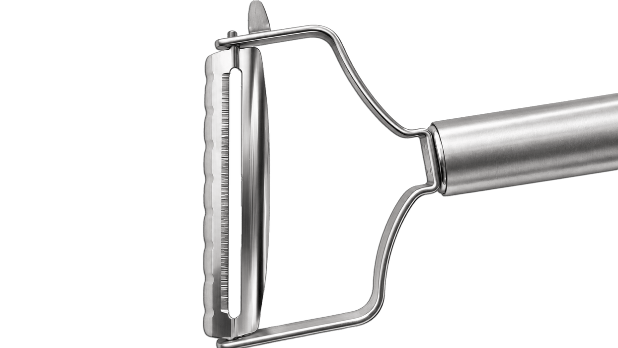 KAI Horizontal Wide Stainless Steel Peeler — 80 mm - Kakushin