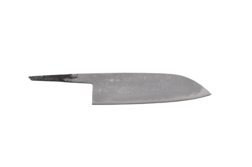 Kajiwara Ao Migaki - Damas Santoku 165mm (Blade Only) - Kakushin