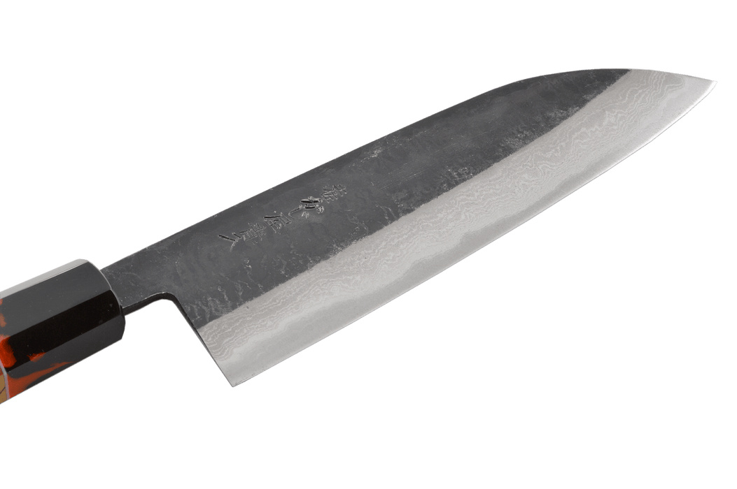 Kajiwara Custom Ao Kurouchi - Damas Santoku 165mm - Kakushin