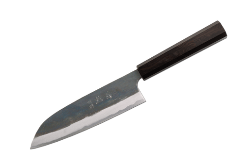 Kokugei Blue 1 Ebony Kurouchi Santoku 165mm - Kakushin