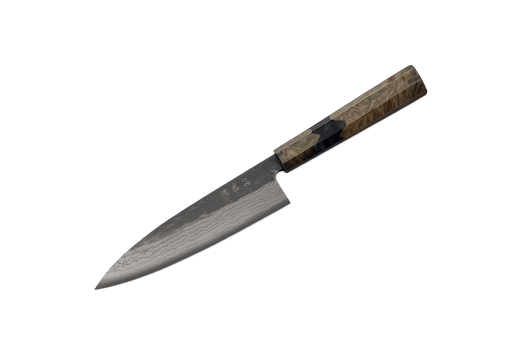 Kumokage AO2 Damascus Epoxy Birch Petty 150mm - Kakushin