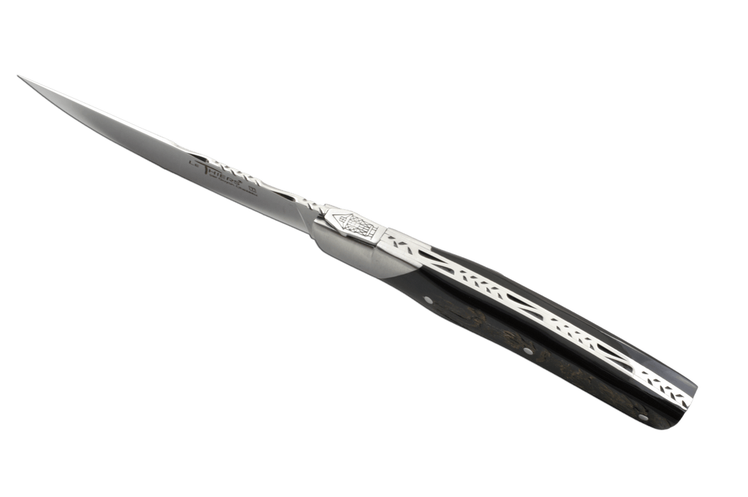Le Thiers Pirou Prestige Black Buffalo Horn Steak Knives Set 112mm - Kakushin