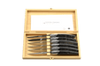 Le Thiers Pirou Prestige Black Buffalo Horn Steak Knives Set 112mm - Kakushin