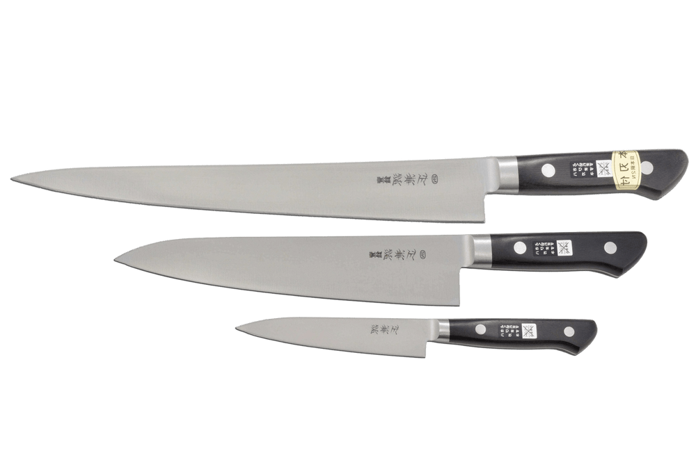Trio de couteaux de chef japonais Minamoto M-Series 2.0, 3 pièces