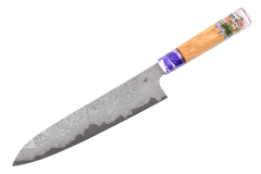 MONΛRK x Hatsukokoro XEOS Shinogi Custom Floral Damascus Gyuto 240mm