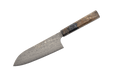 Nigara SG2 Anmon Damascus Stab Epoxy Santoku 180mm - Kakushin