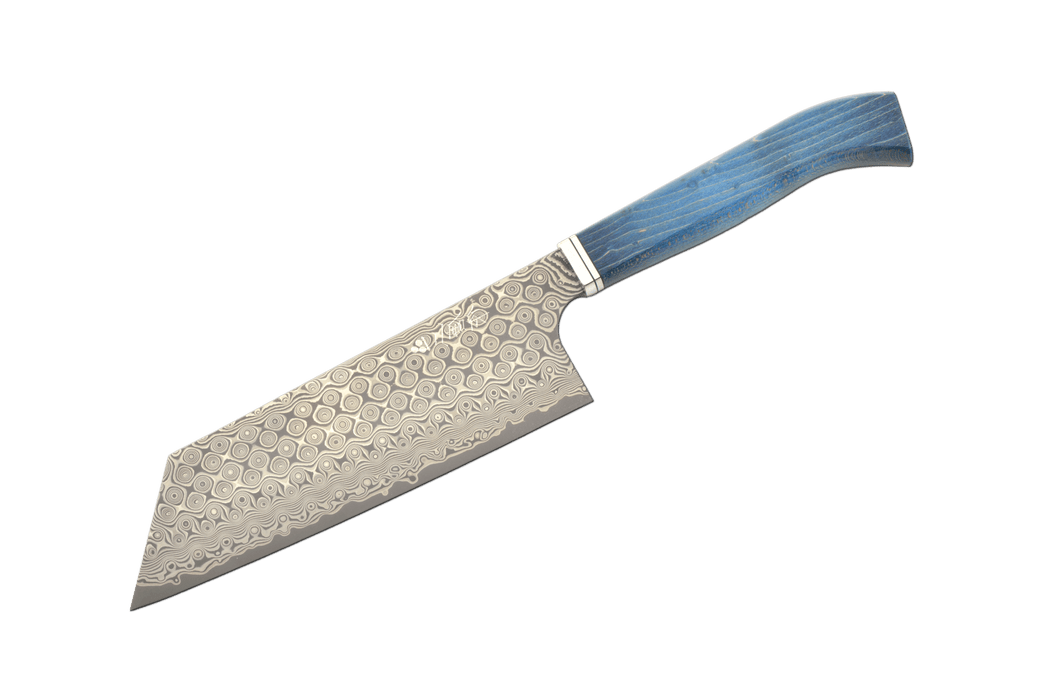 Nigara SG2 Anmon Damascus Western Blue Bunka 180mm - Kakushin