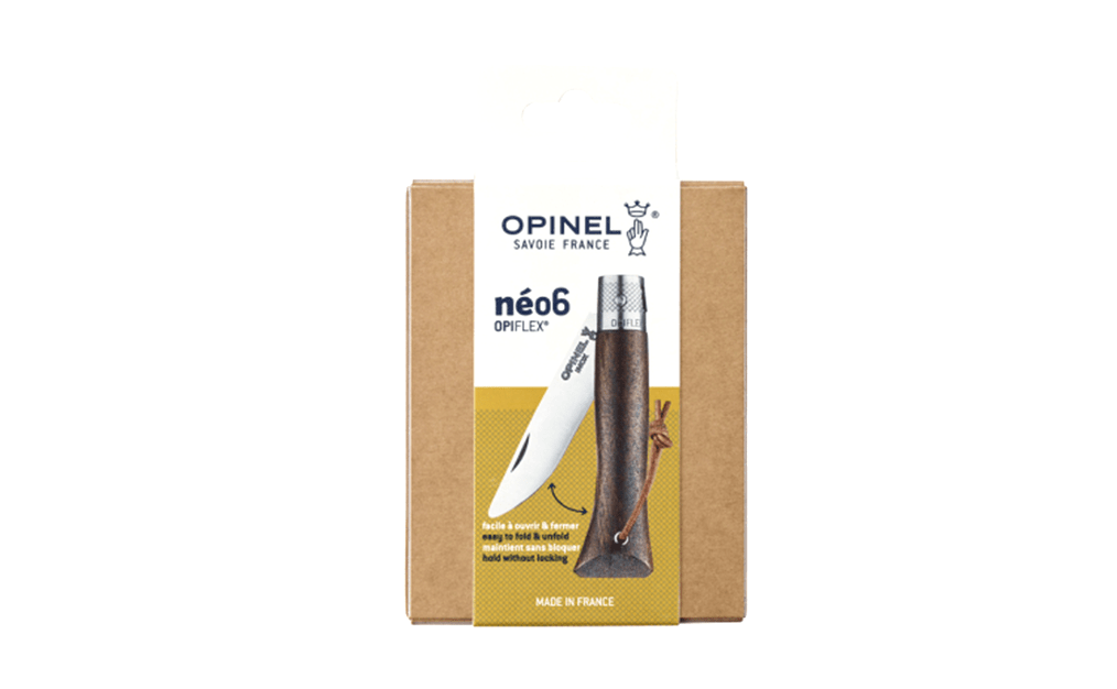 Opinel Néo6 Black Walnut Opiflex 70mm Knife - Kakushin