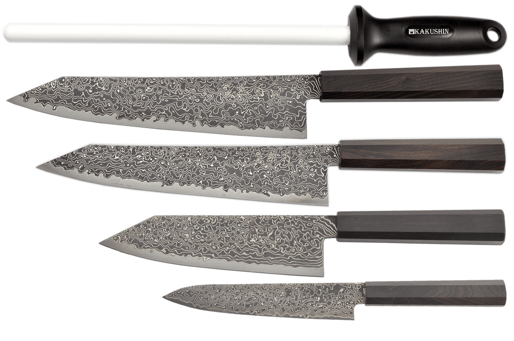 Ensemble de 5 pièces Ryuhyo Kurozome R2/SG2 en acier damassé noir