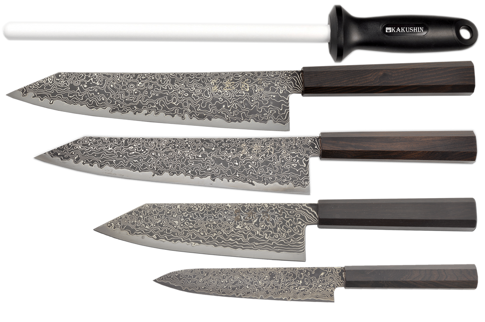 Ryuhyo Kurozome R2/SG2 Black Damascus 5-Pcs Set