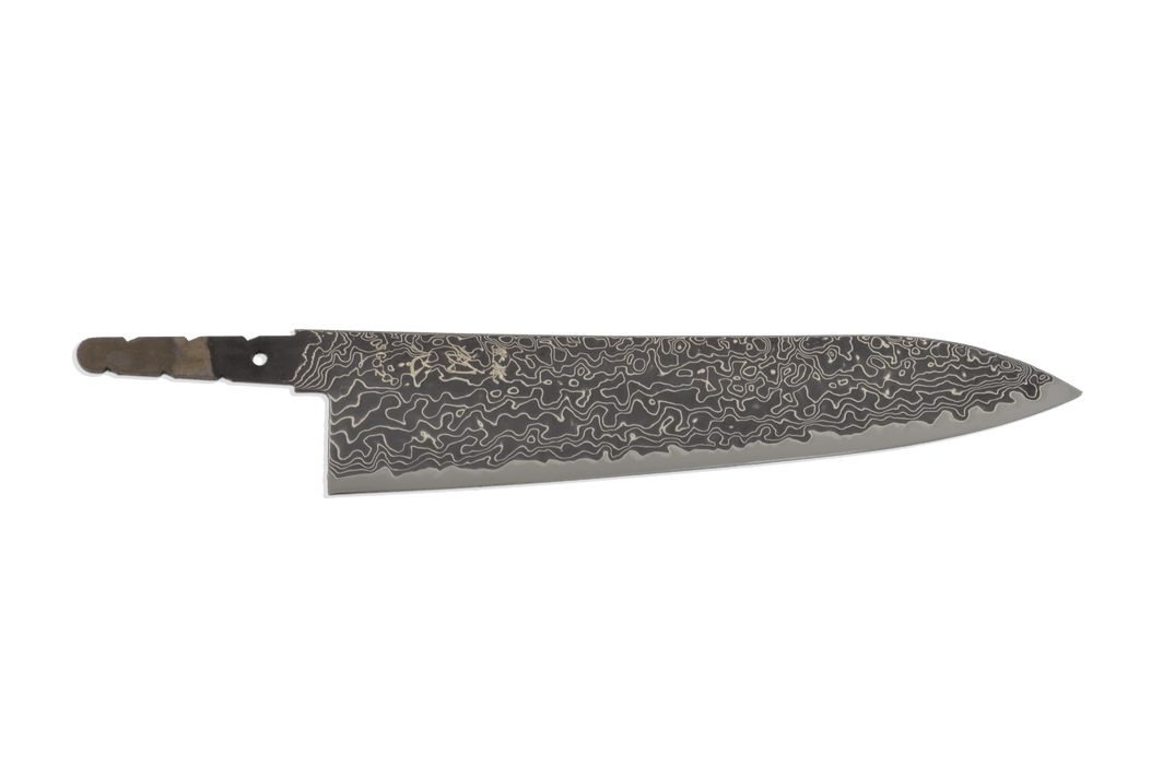 Ryuhyo Kurozome R2/SG2 Damascus Gyuto 210mm (Blade Only) - Kakushin