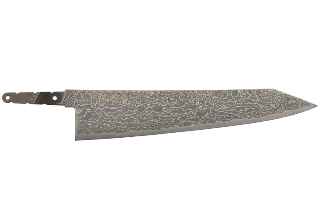 Ryuhyo Kurozome R2/SG2 Damascus Kiritsuke 240mm (Blade Only) - Kakushin
