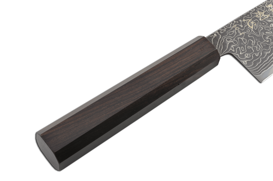 Ryuhyo Kurozome R2/SG2 Damascus Santoku 170mm - Kakushin