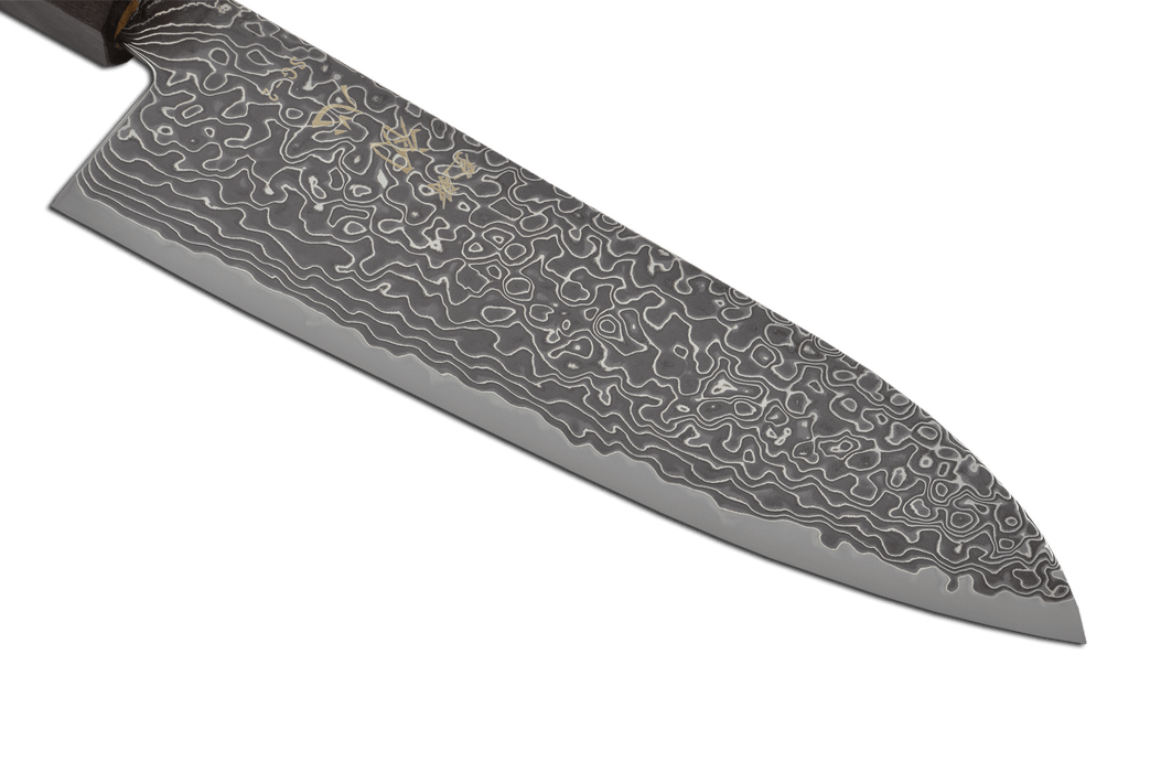 Ryuhyo Kurozome R2/SG2 Damascus Santoku 170mm - Kakushin