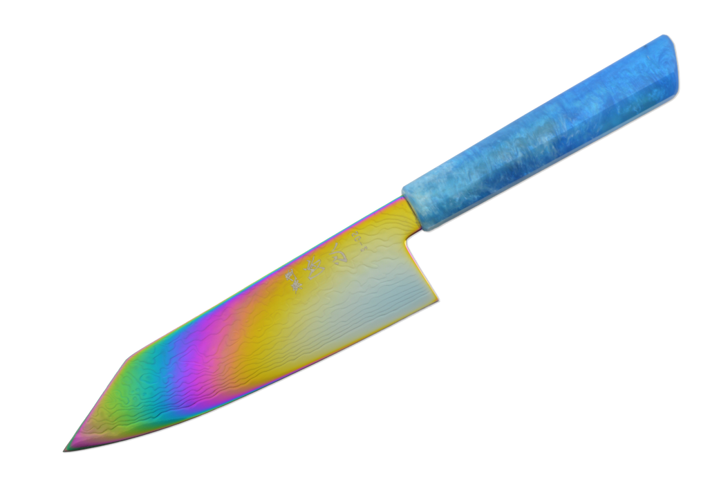 Ryuhyo Rainbow R2/SG2 Custom 161 Damascus Bunka 170mm - Kakushin