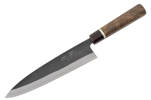 Shinka AO2 Kurouchi Custom Bold Walnut Gyuto 210mm - Kakushin