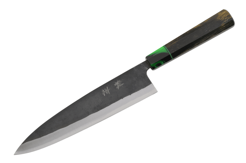 Shinka AO2 Kurouchi Custom Green Mango Gyuto 210mm