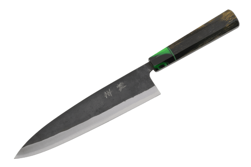 Shinka AO2 Kurouchi Custom Green Mango Gyuto 210mm - Kakushin