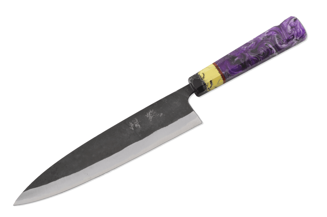 Shinka AO2 Kurouchi Custom Purple Haze Gyuto 210mm - Kakushin