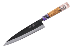 Shinka AO2 Kurouchi Custom Skull Gyuto 210mm