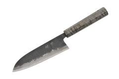 Shinka AO2 Kurouchi Bouleau Gris Custom Santoku 165mm