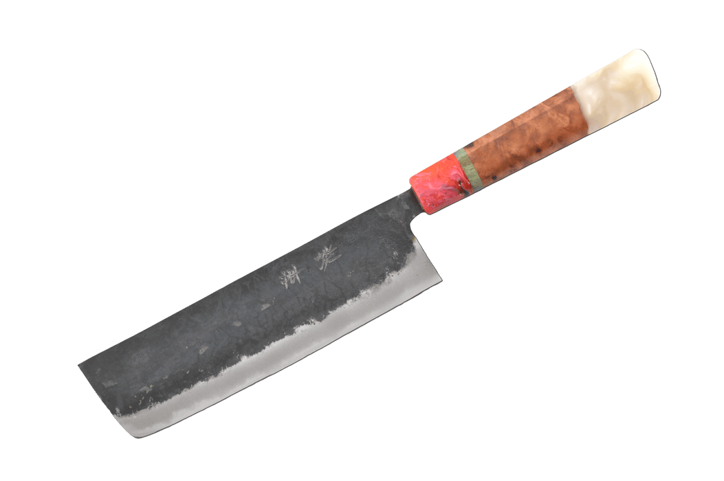 Shinka Custom Amboyna AO2 Kurouchi Nakiri 165mm - Kakushin