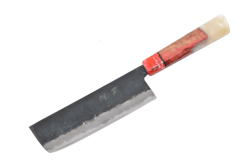 Shinka Custom Amboyna & Pearl AO2 Kurouchi Nakiri 165mm - Kakushin