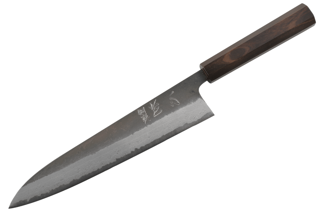 Shinkiro (Takahiro Nihei) AOS Damascus Kurouchi Ebony Gyuto 240mm - Kakushin