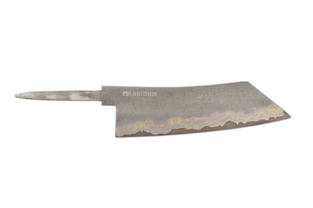 Stainless Damascus Bronze / Copper 52100 Hakata 180mm (Blade Only) - Kakushin