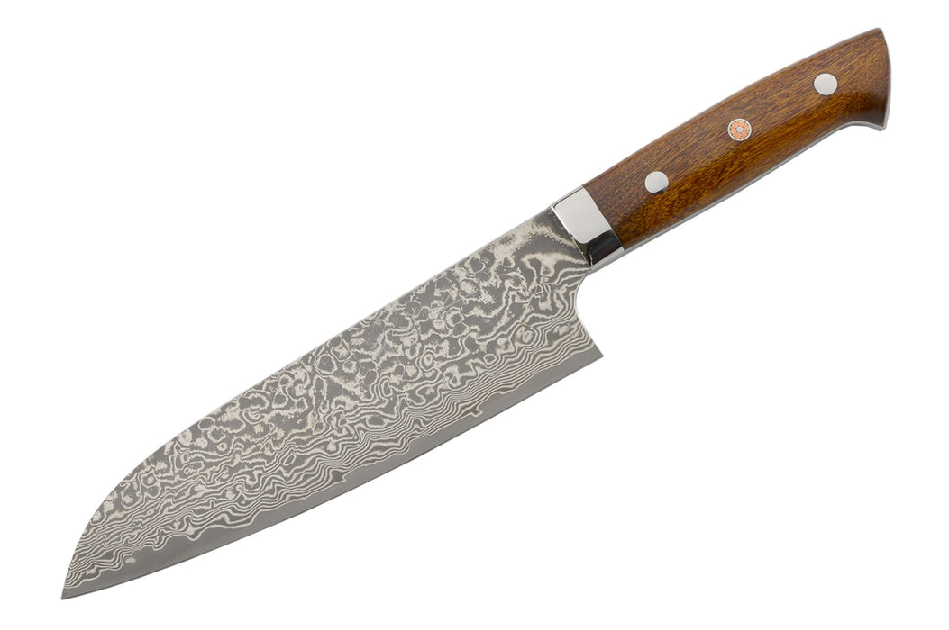 Takeshi Saji R2 Damascus Santoku 180mm - Kakushin