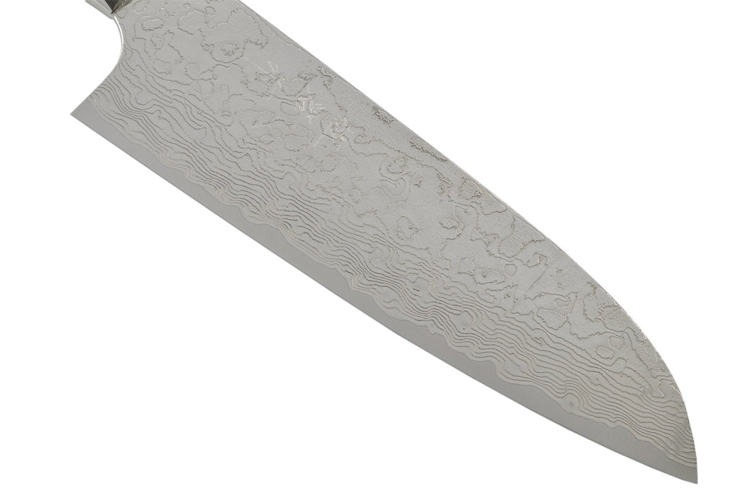 Takeshi Saji R2 Diamond Damascus Santoku 180mm - Kakushin