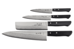 Tetsuhiro Damascus 4-Pcs Chef Set
