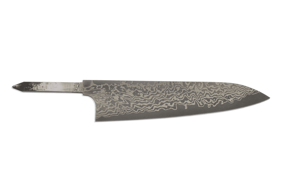 Yorokobi SLD Kurouchi Damascus Gyuto 210mm (Lame seule)