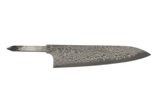 Yorokobi SLD Kurouchi Damascus Gyuto 210mm (Blade Only) - Kakushin