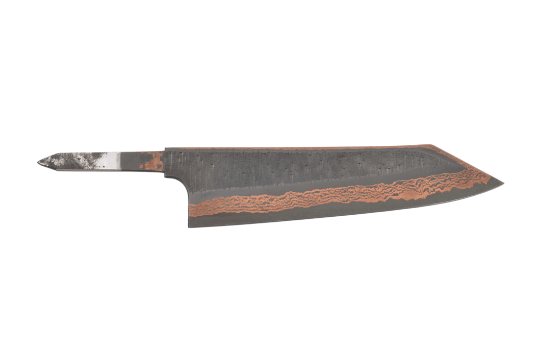 Yorokobi SLD Rainbow Damascus Tsuchime Kiritsuke 210mm (Blade Only) - Kakushin