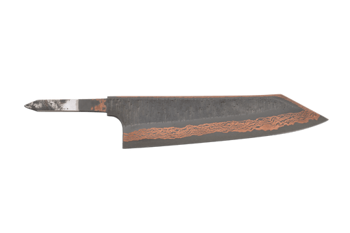 Yorokobi SLD Rainbow Damascus Tsuchime Kiritsuke 210mm (Blade Only) - Kakushin