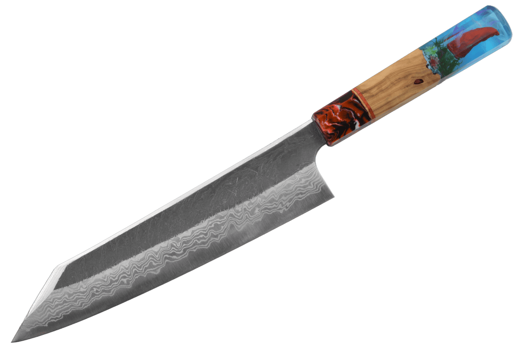 Yorokobi SP SLD BLAST Damascus Chili Pepper Kiritsuke 240mm - Kakushin