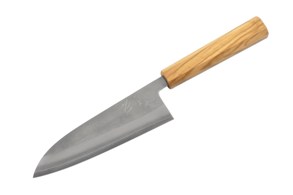 Yoshikane SKD Nashiji Olive Santoku 165mm