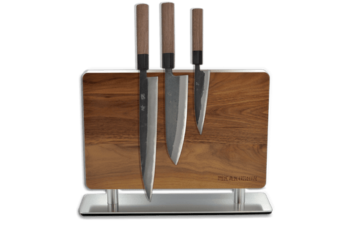 Double-Sided Walnut Magnetic Knife Block - Kakushin