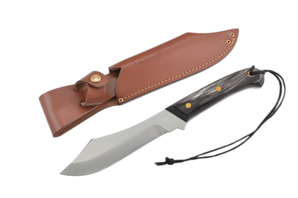 Couteau de chasse Grohmann en corne de buffle 140 mm