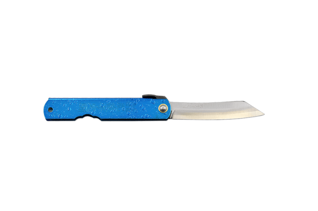 Higonokami Blue Water Drop Couteau de poche 75mm
