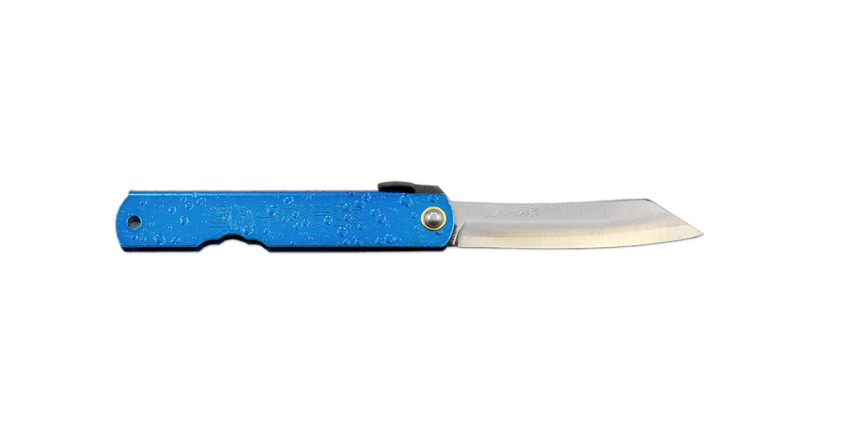 Higonokami Blue Water Drop Pocket Knife 75mm