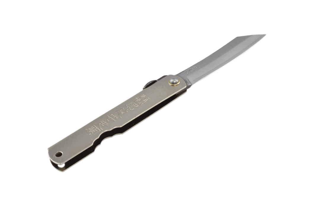 Higonokami Warikomi Silver Pocket Knife - Kakushin