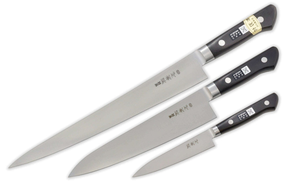 Trio de couteaux de chef japonais Minamoto série M, 3 pièces