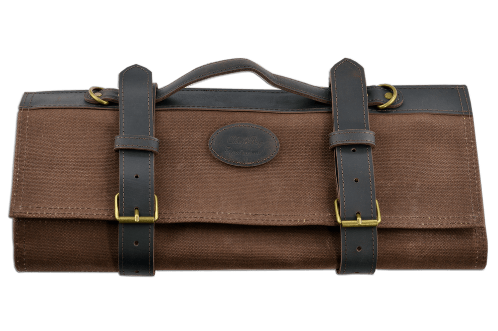 Professional Waxed Canvas Chef Knife Roll (12 Slots)