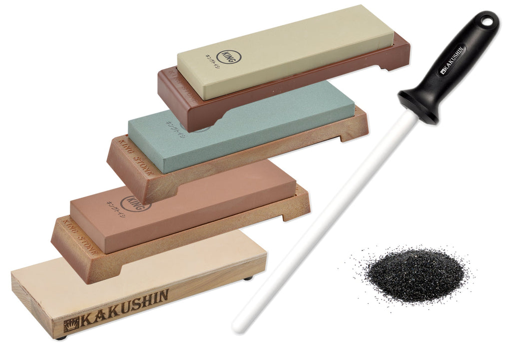 Sharpening & Honing 6-Pc Starter Pack - Kakushin