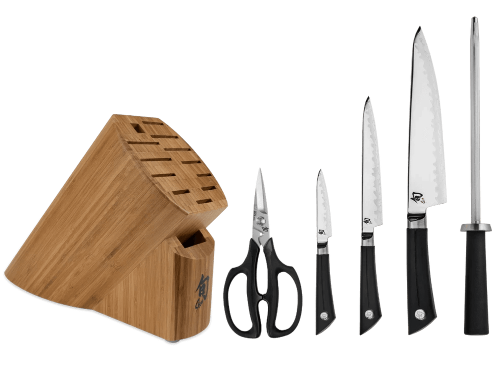Shun Sora 6-Pcs Japanese Knife Set w/ Block