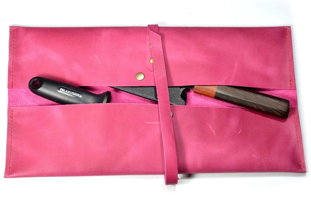 Tandy Leather Rose Chef Knife Roll (2 Slots) - Kakushin